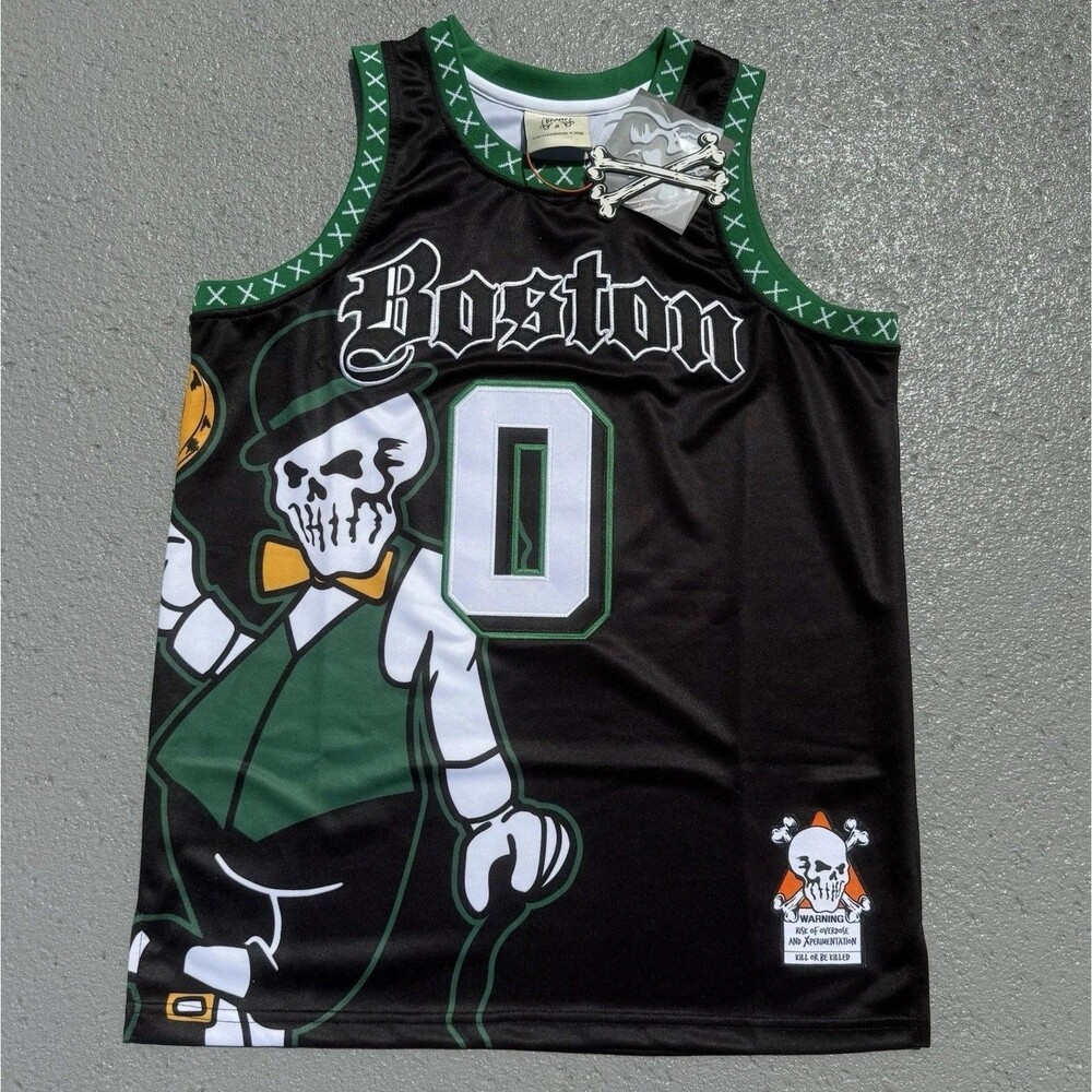 Men's NBA Boston Celtics Jayson Tatum Jersey Brand X Black Size Medium